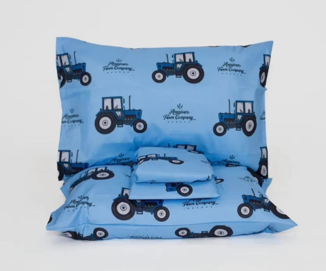 Blue Tractor Bedding Sets