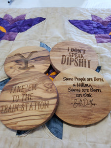 Wood coasters set of 4