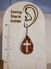 Load image into Gallery viewer, Cross fall acrylic earrings